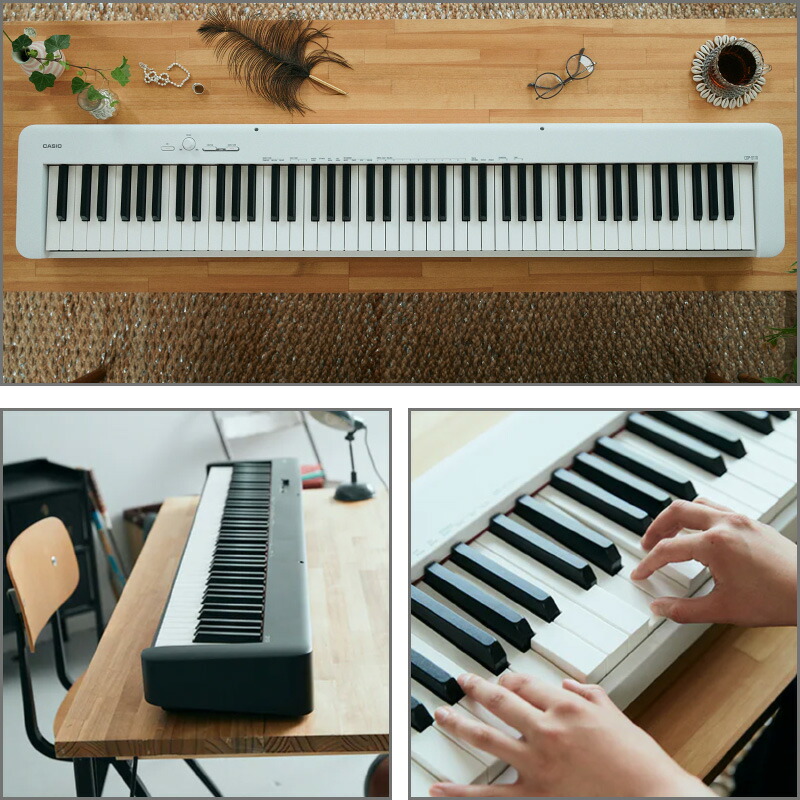 CASIO ポータブル電子ピアノ CDP-S110WE / ホワイト