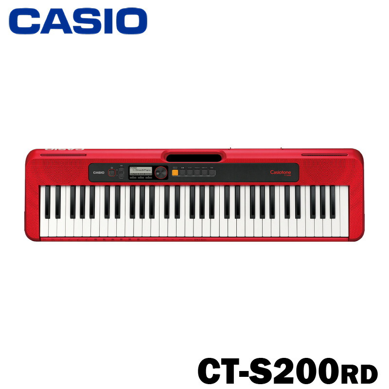 CASIO キーボード Casiotone CT-S200RD / レッド